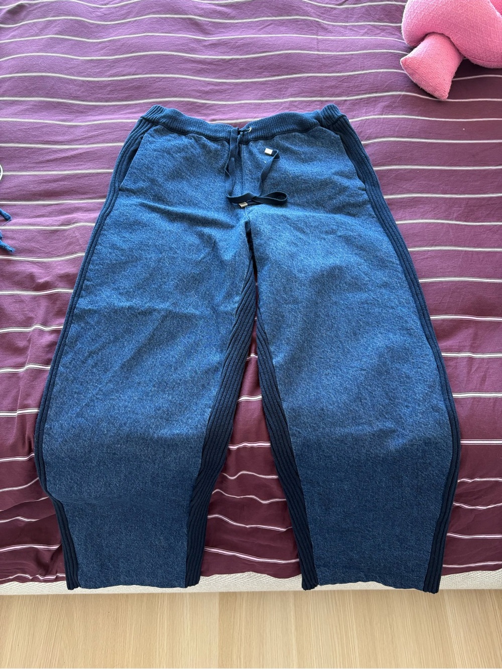 ALIGNE Blue Knit Drawstring Lounge Pants